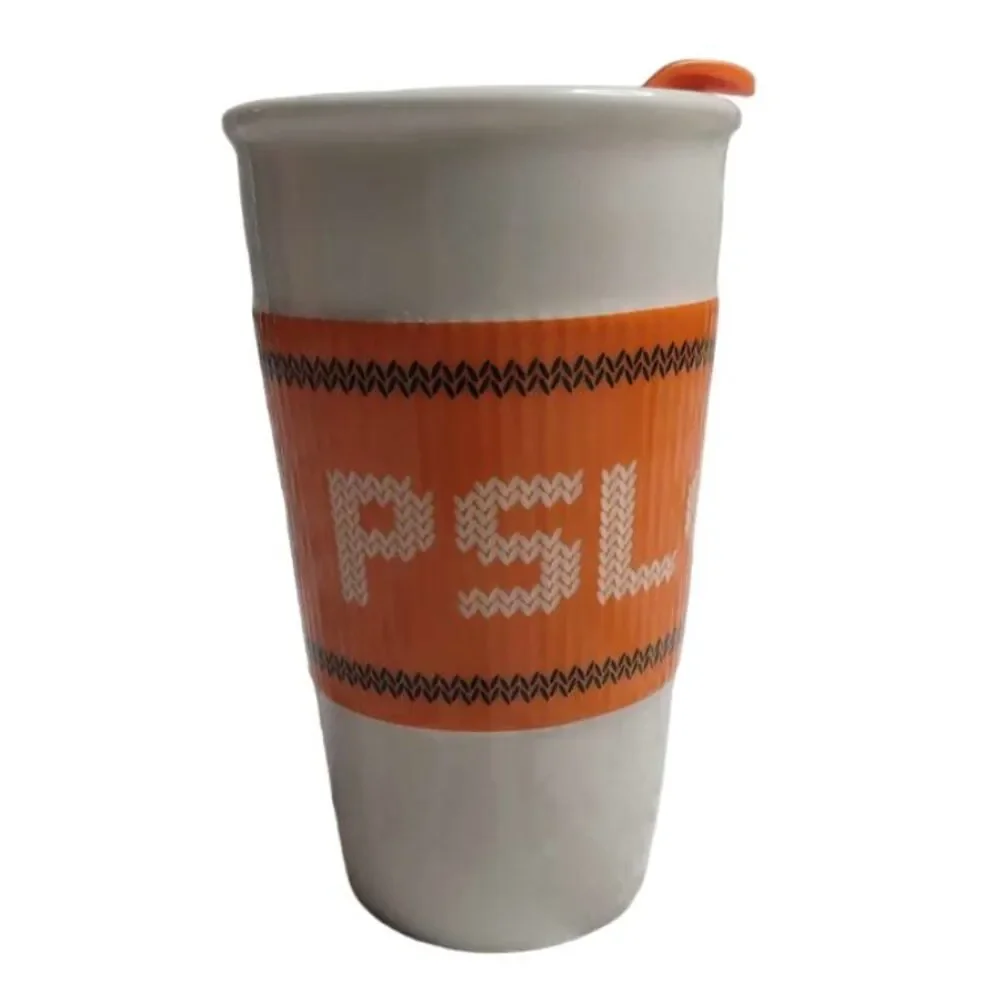 3084 Starbucks Team PSL (Pumpkin Spice Latte) Ceramic Tumbler 2016 10oz